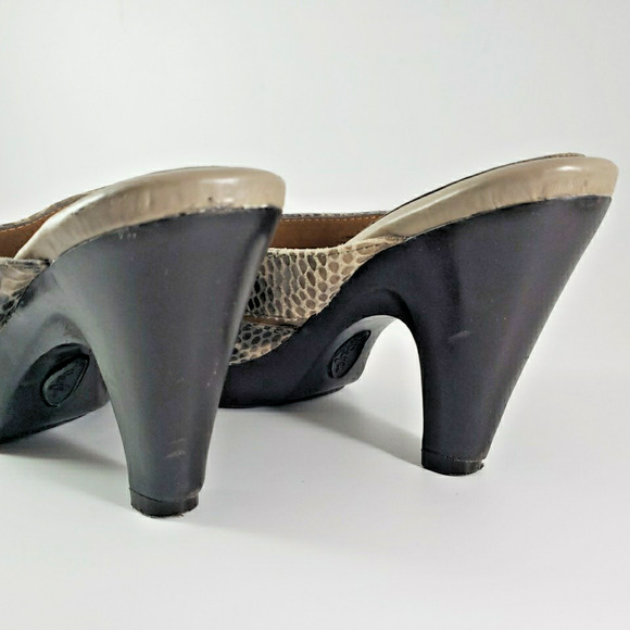 Euro Soft by Sofft Shoes Women's 9M Heels Open Toe Reptile Snake-Skin Pattern - Picture 7 of 8